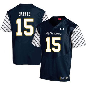 Notre Dame Fighting Irish Men's Ryan Barnes #15 Navy Under Armour Alternate Authentic Stitched College NCAA Football Jersey HCB5199OR